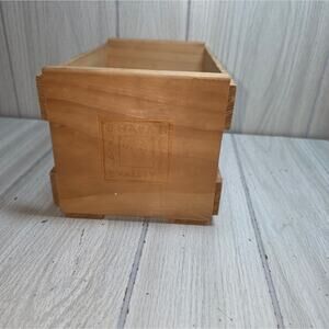 Vtg Napa Valley Box Company CD Holder Wooden Rack Crate Media Storage Music